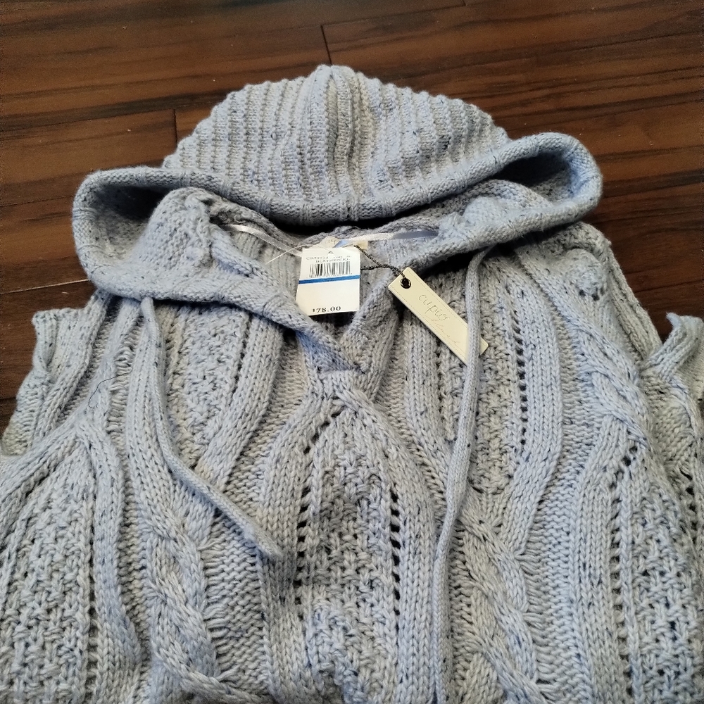 Cable knit Sweater Hoodie